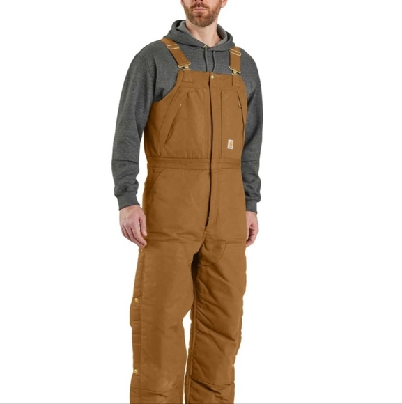 Carhartt Other - Carhartt Duck Zip-to-waist Biberall Quilt Lined Overall Size 50×30 NWT